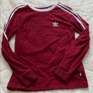 Maroon Adidas Tee